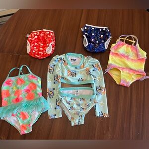 Bundle -  2T / 3TBathing Suits and Reusable Beau and Belle Swim Diapers